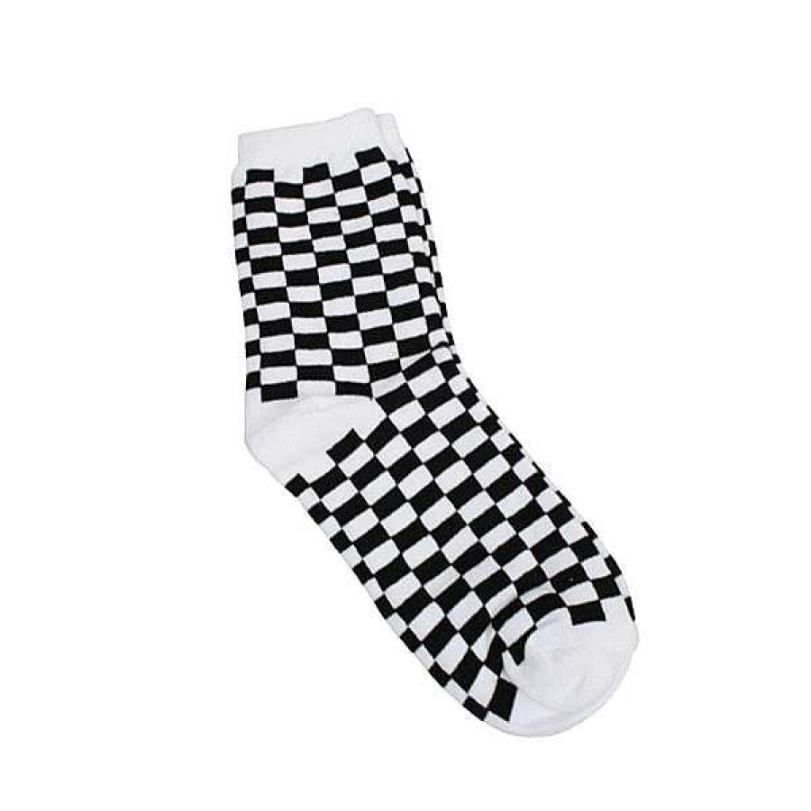 Accessories Voila | Socks Checker White