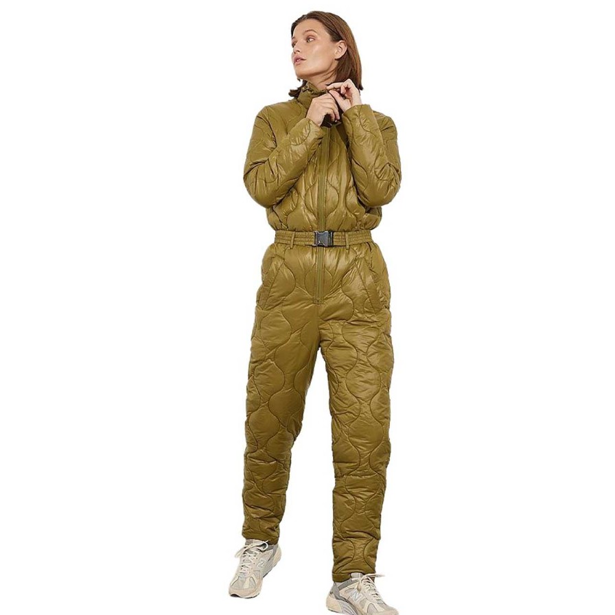 Clothing Global Funk | Elaine-G Ferry Ski Suit Overall Olive