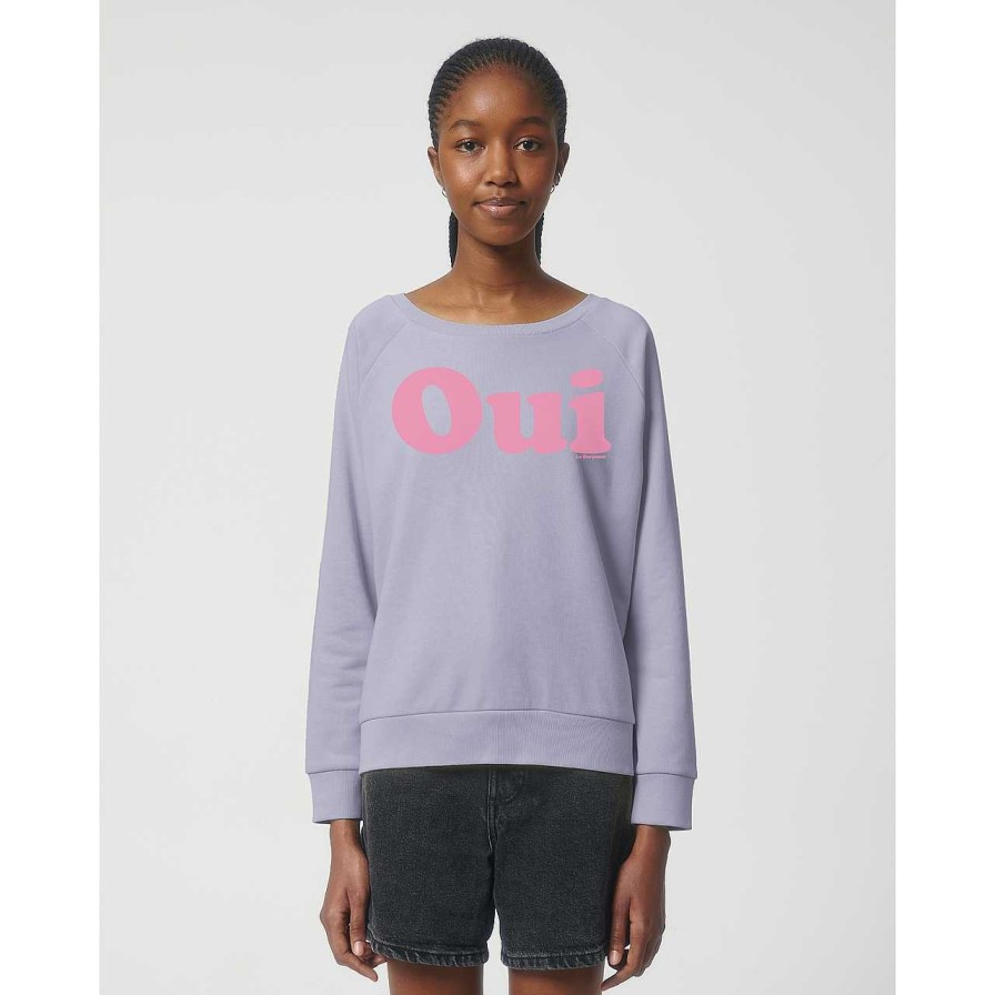 Clothing La Garçonne Vetements | Oui Sweater Raglan Lavender