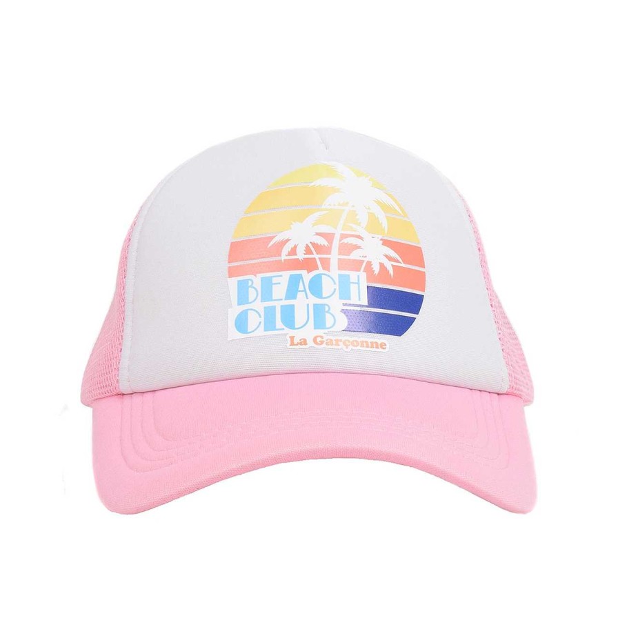 Accessories La Garçonne Accessoires | Beach Club Trucker Cap Pink