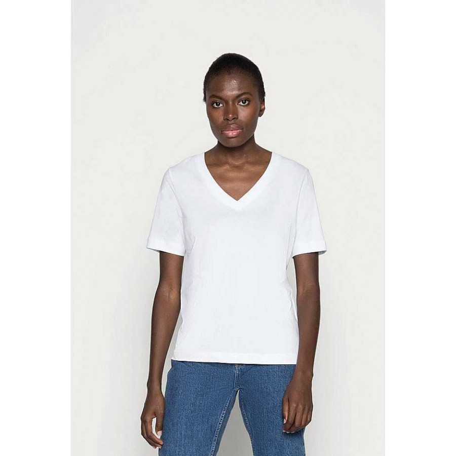 Clothing Selected Femme | Standard V-Neck T-Shirt Bright White