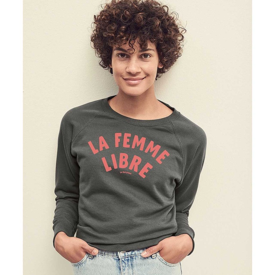 Clothing La Garçonne Vetements | La Femme Libre Raglan Light Graphite