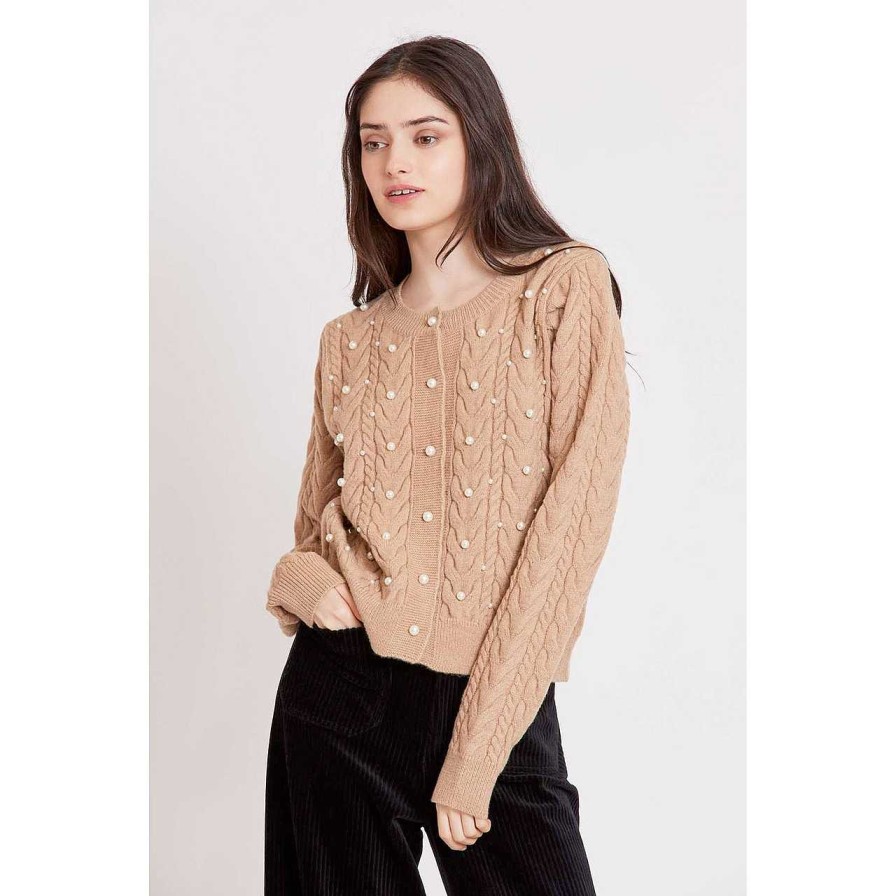 Clothing Derhy | Celine Cardigan Beige