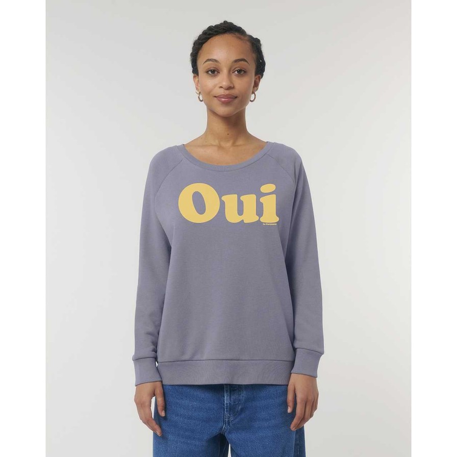 Clothing La Garçonne Vetements | Oui Sweater Raglan Lava Grey