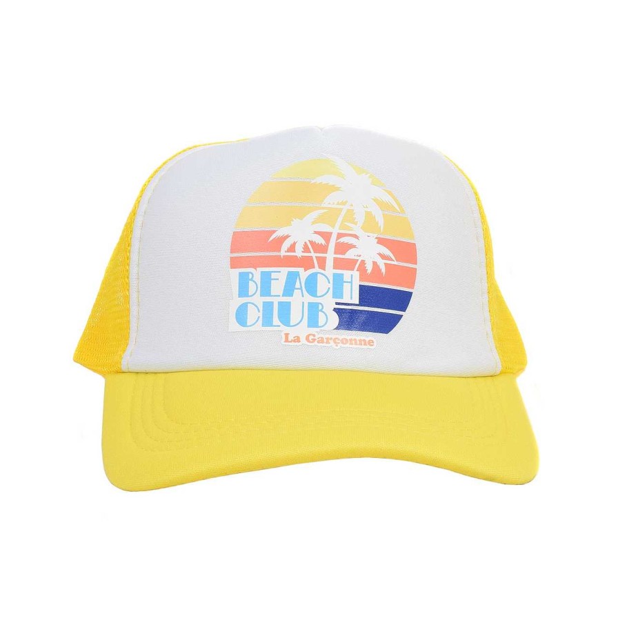 Accessories La Garçonne Accessoires | Beach Club Trucker Cap Yellow