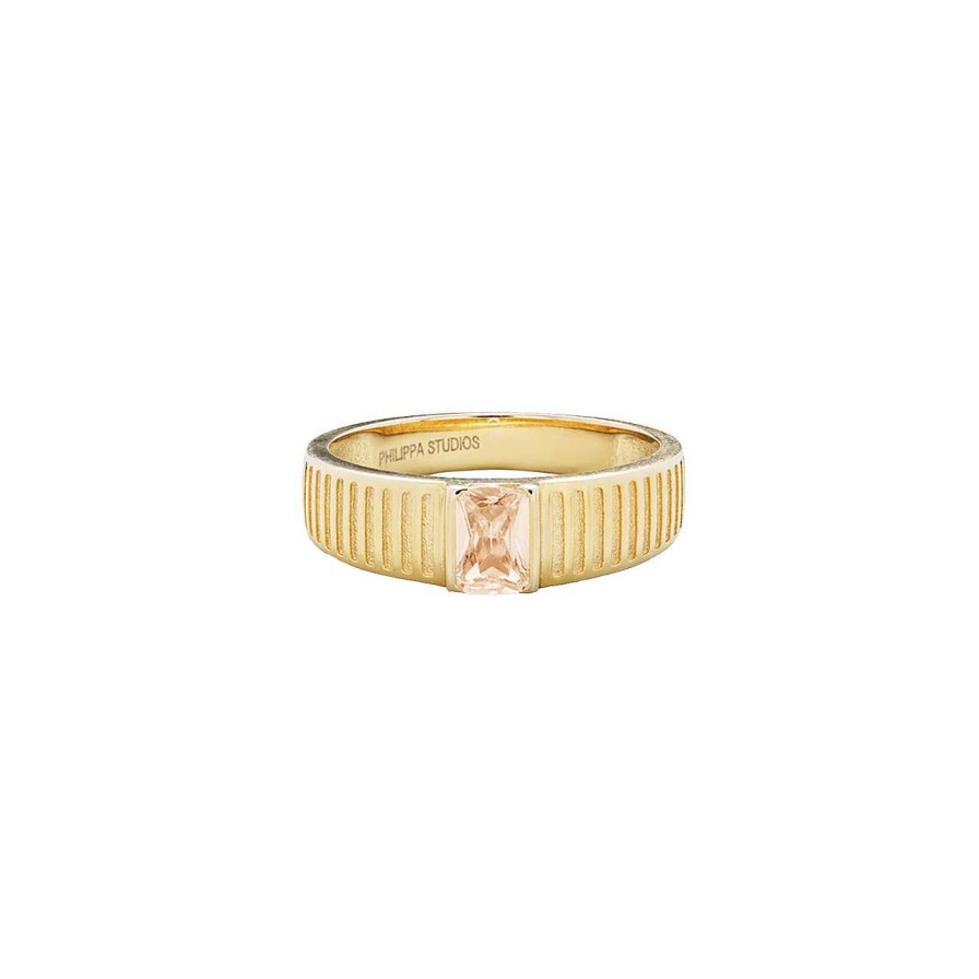 Accessories Philippa Studios | Vera Ring Champagne Gold Plated