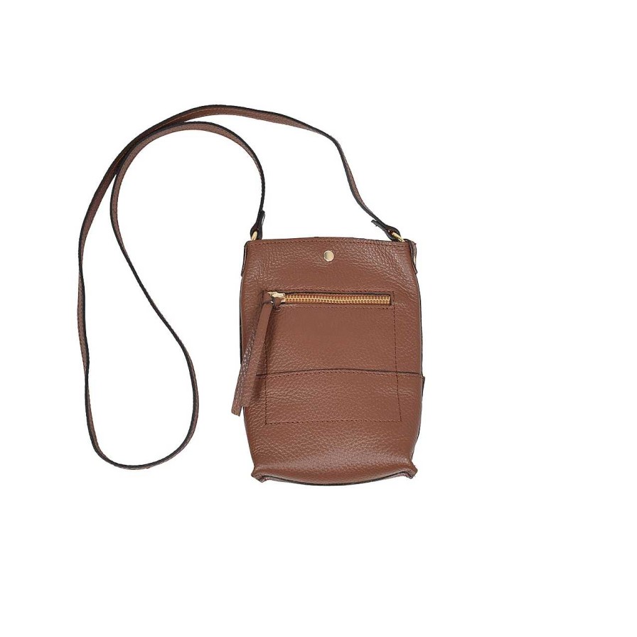 Bags La Garçonne Accessoires | Lucette Mobile Phone Bag Brown 21