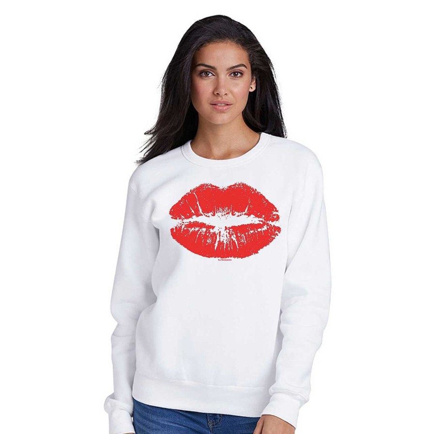 Clothing La Garçonne Vetements | Kiss Kiss Sweater White