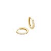 Accessories Philippa Studios | Pave Hoops Small Earrings White Gold Plated