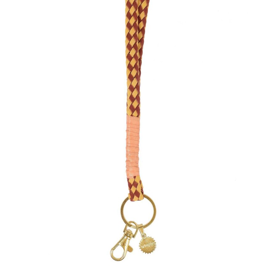 Accessories La Garçonne Accessoires | Lanyard Yellow Brown