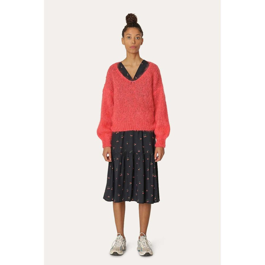 Clothing Americandreams | Milana Sweater Coral Red