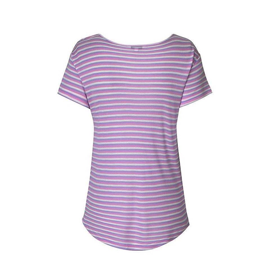 Clothing mbyM | Lucianna T-Shirt Blue Pink Margarita Stripe