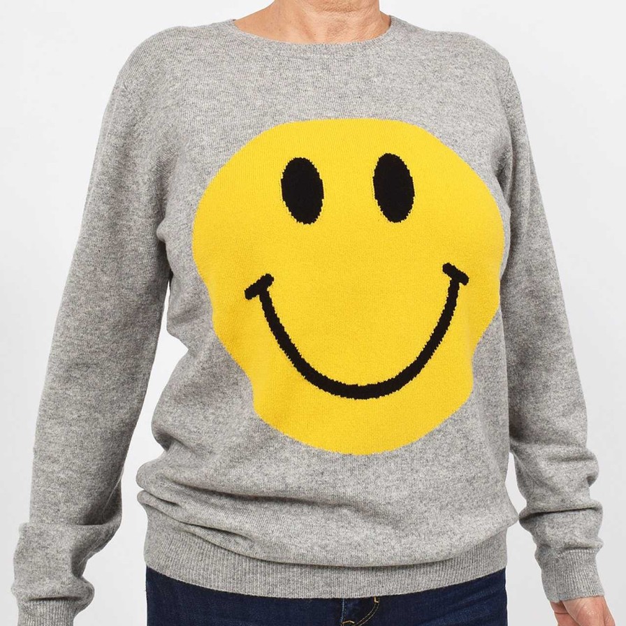 Clothing La Garçonne Vetements | Smiley Knitted Sweater Grey