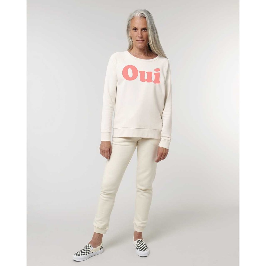 Clothing La Garçonne Vetements | Oui Sweater Raglan Vintage White