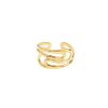 Accessories La Garçonne Bijoux | Abstract Finger Ring Stainless Steel Gold