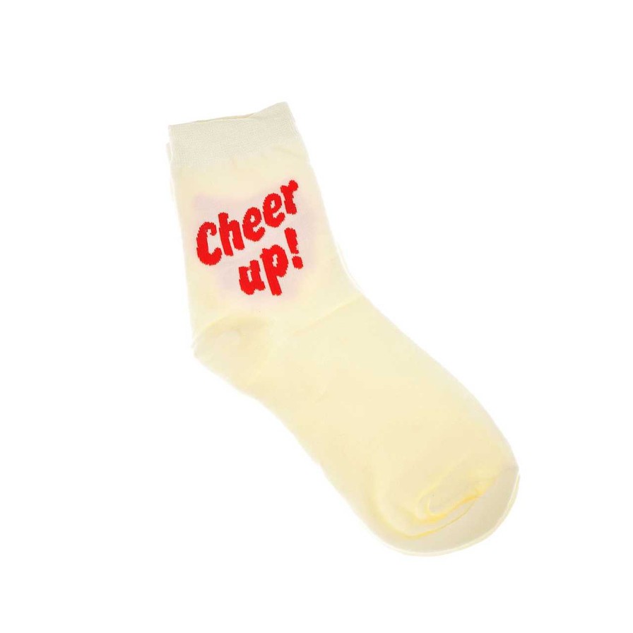 Accessories Voila | Vanilla Cream Cheer Up Socks