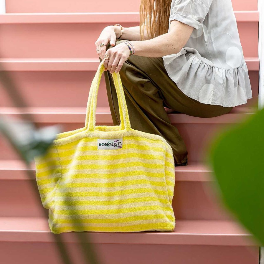 Bags Bongusta | Naram Weekend Bag Pristine & Neon Yellow