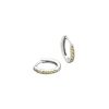 Accessories Philippa Studios | Pave Hoops Small Earrings Peridot Silver