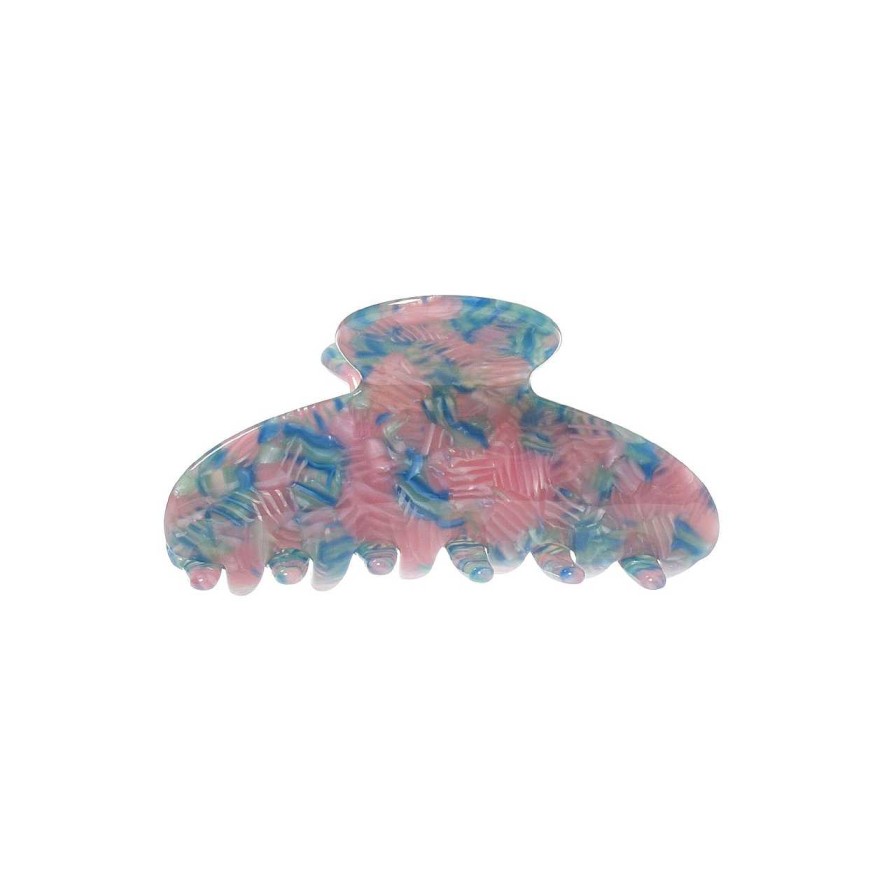 Accessories Voila | Speckle Hair Clip Petite Panther Blue