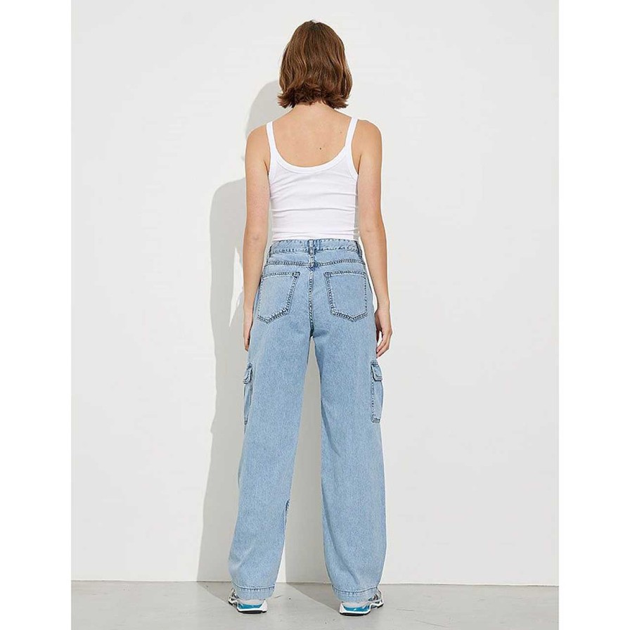 Clothing Global Funk | Nelliea Cargo Pants Light Blue