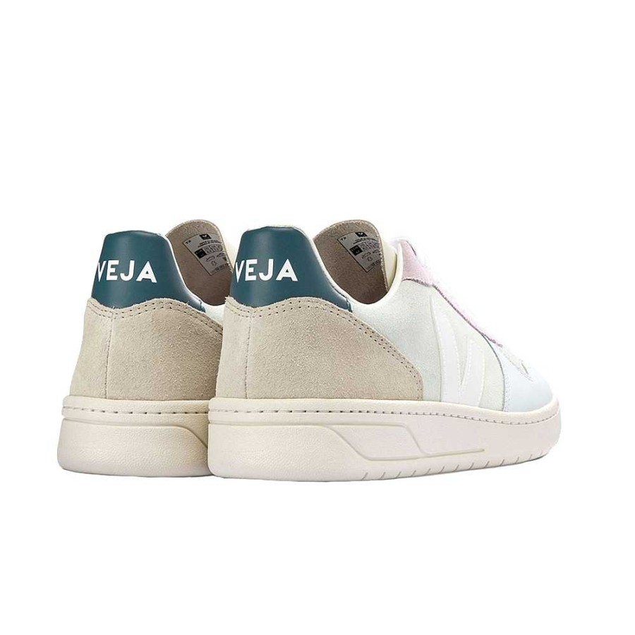 Shoes Veja | V-10 Suede Sneaker Jade White Multico