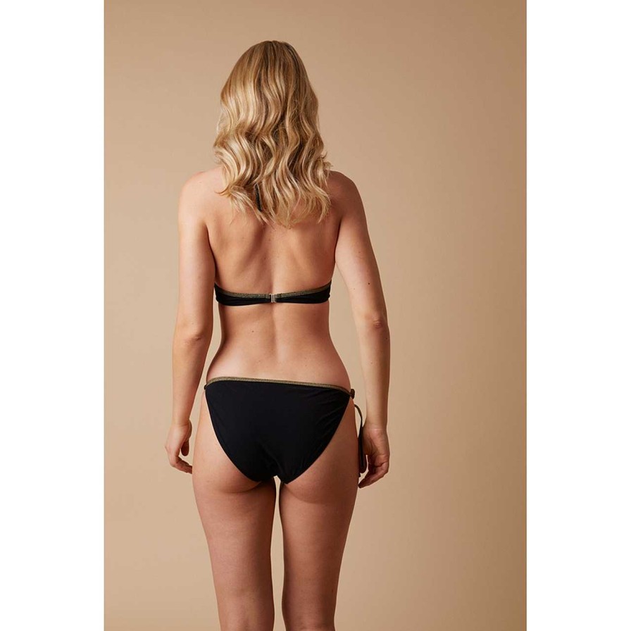 Clothing Paula | Capri Black Gold Bikini Bottom