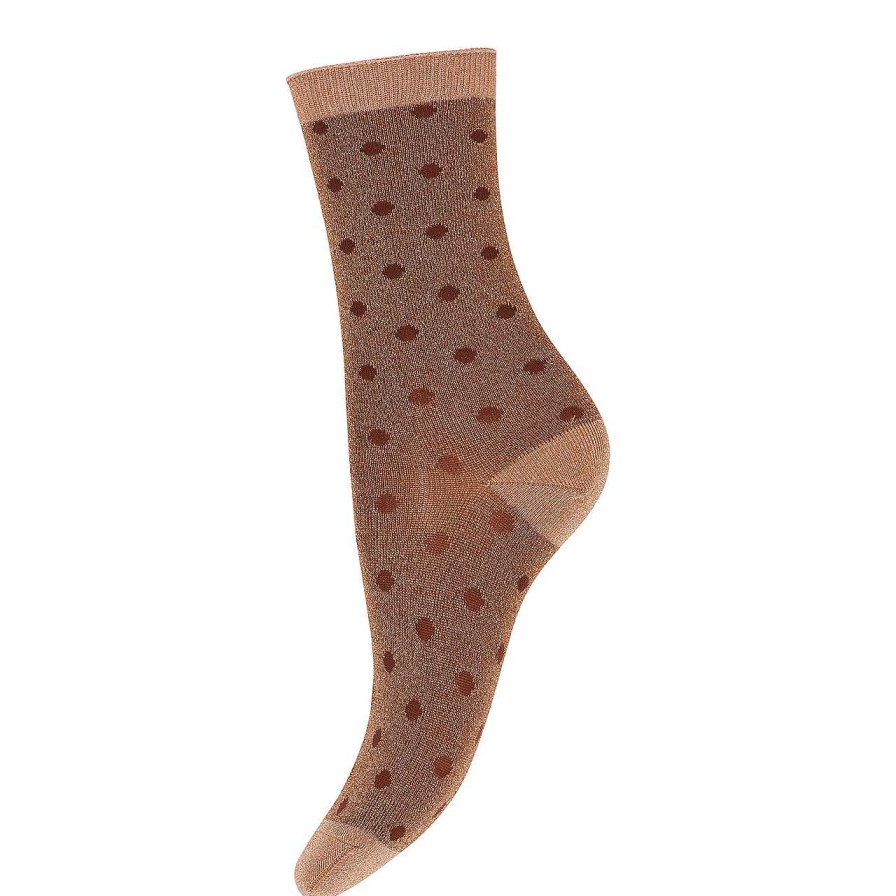 Accessories MP Denmark | Donna Glitter Socks Tawny Brown