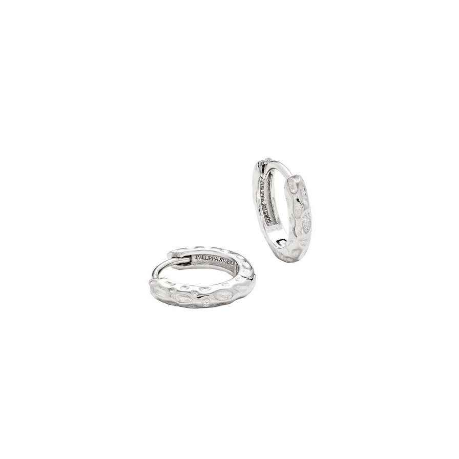 Accessories Philippa Studios | Structured Hoops Small Earrings Silver