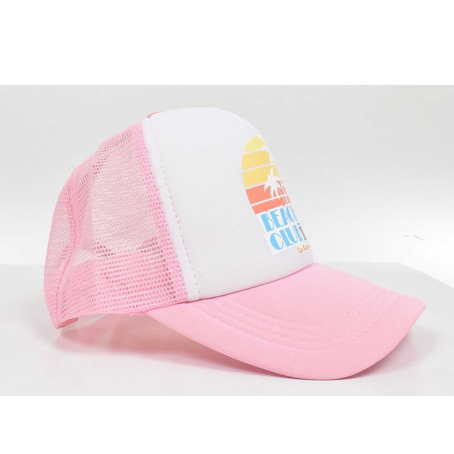 Accessories La Garçonne Accessoires | Beach Club Trucker Cap Pink