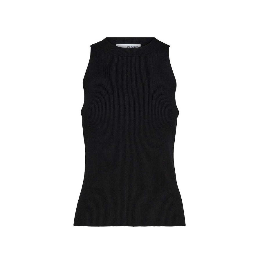 Clothing Selected Femme | Solina Knit Top Black