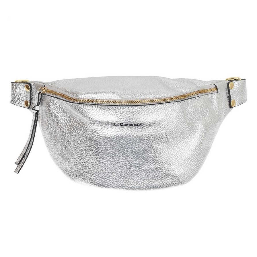 Bags La Garçonne Accessoires | Alma Grande Bum Bag 109 Bright Silver