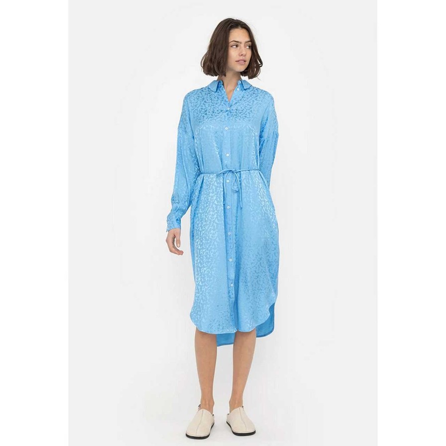 Clothing Soft Rebels | Collins Freedom Midi Dress Azure Blue