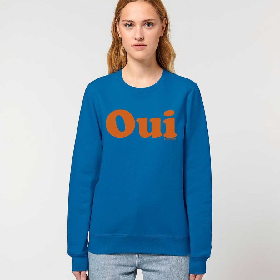 Clothing La Garçonne Vetements | Oui Sweater Royal Blue