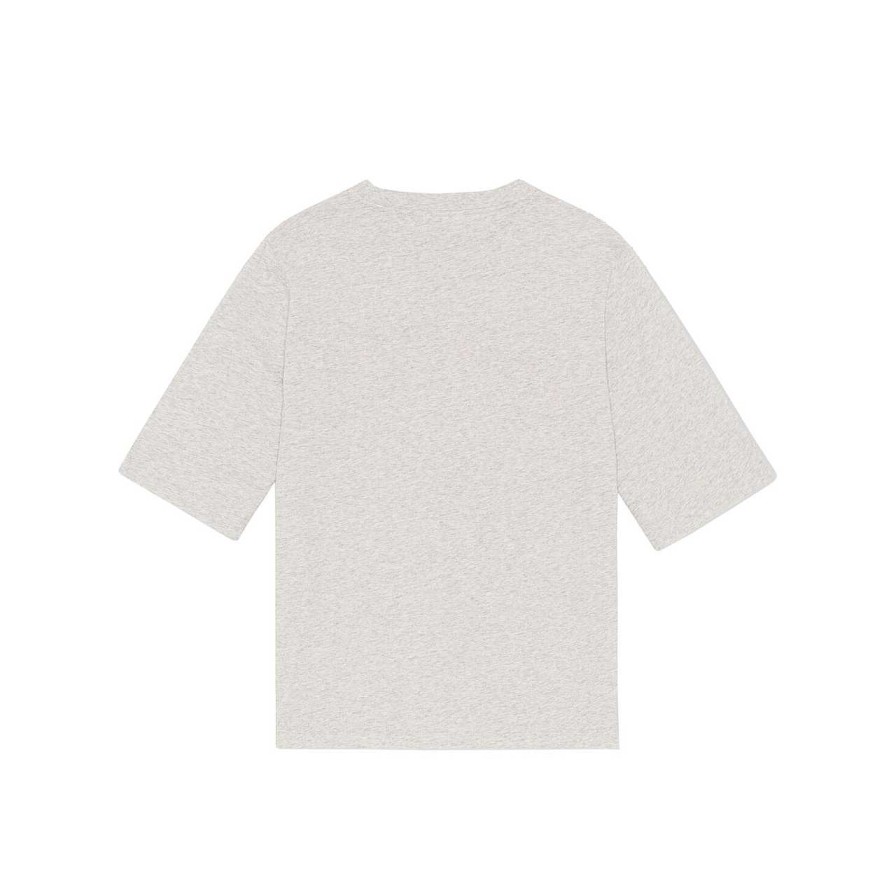 Clothing Ganni | T-Shirt Gray Melange Nature