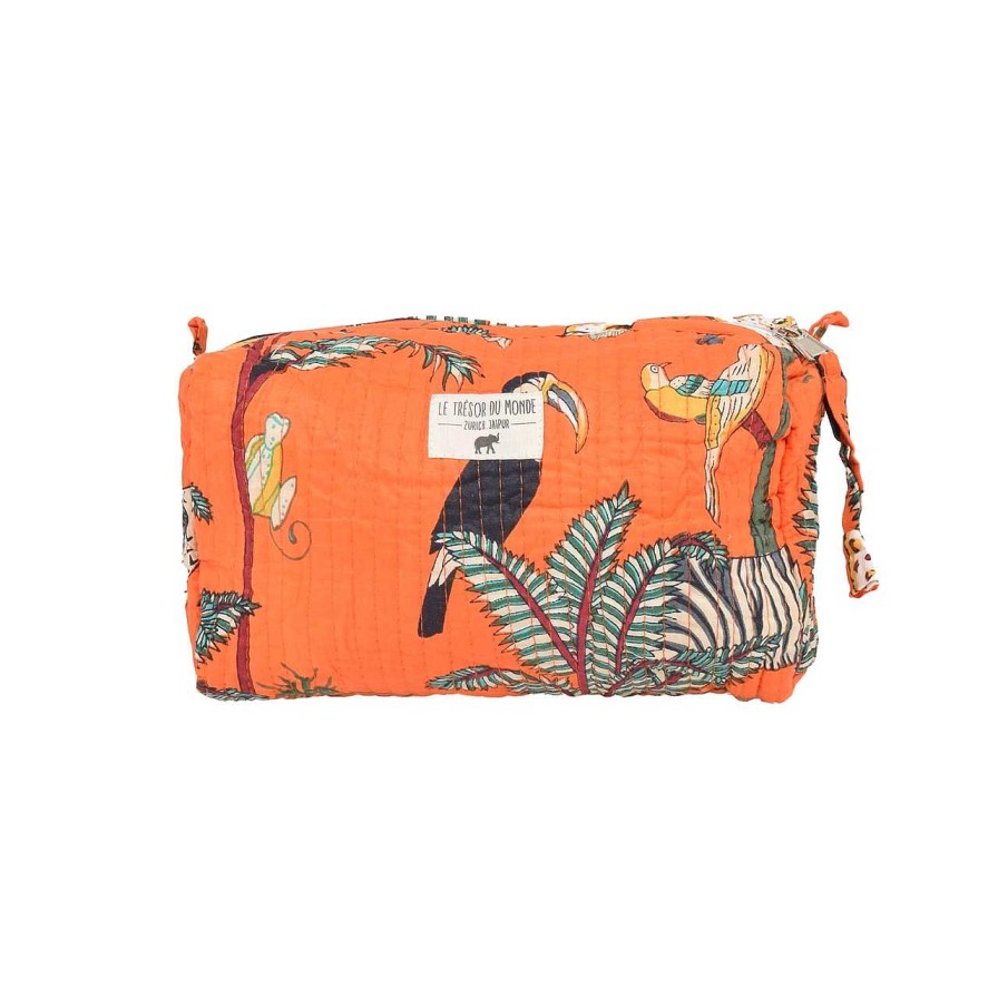 Bags Le Trésor Du Monde | Jungle Medium Necessaire Orange