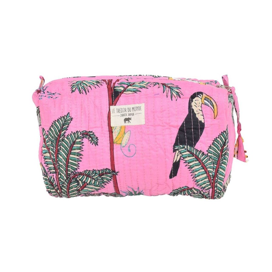 Bags Le Trésor Du Monde | Jungle Large Necessaire Pink