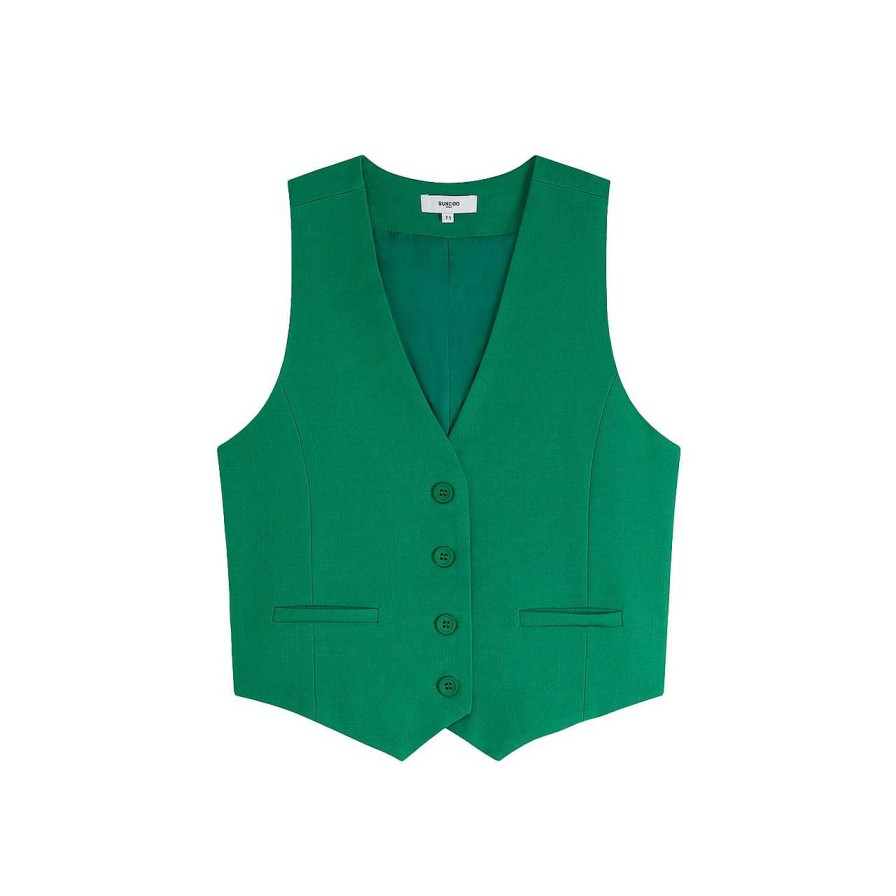 Clothing Suncoo | Gally Gilet Vert