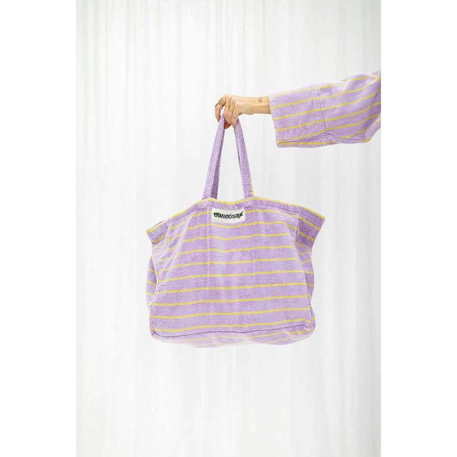 Bags Bongusta | Naram Weekend Bag Lilac & Neon Yellow