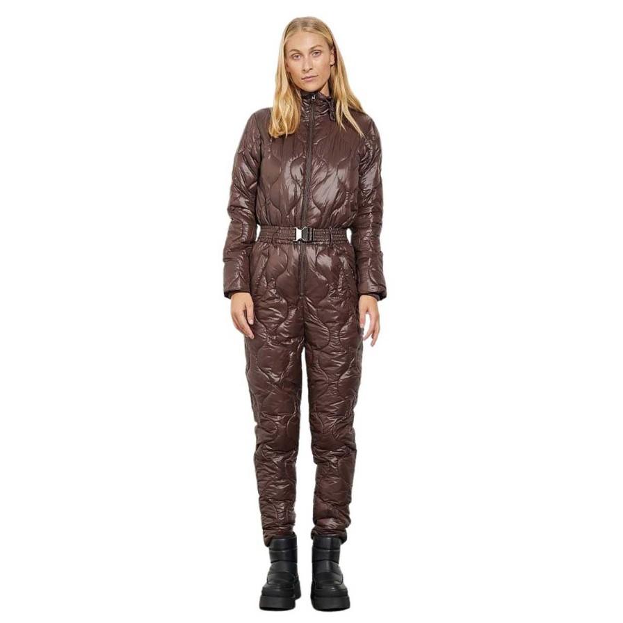 Clothing Global Funk | Elaine-G Ferry Ski Suit Overall Brown