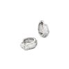 Accessories Philippa Studios | Dome Hoops White Small Earrings Silver