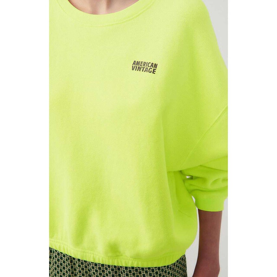 Clothing American Vintage | Izubird Pullover Fluorescent Yellow