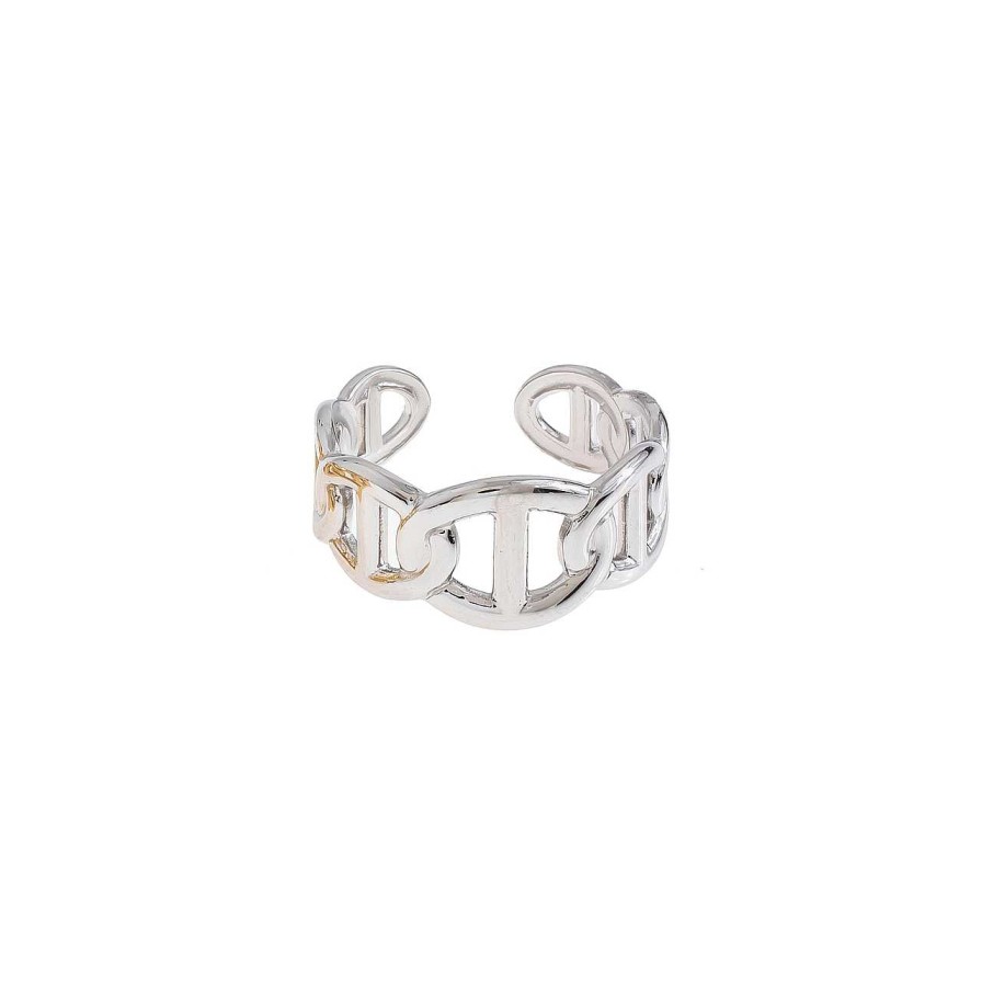 Accessories La Garçonne Bijoux | Chain Finger Ring Stainless Steel Silver