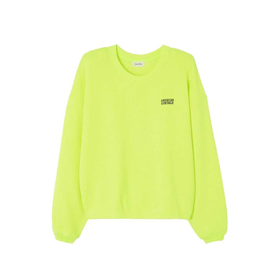 Clothing American Vintage | Izubird Pullover Fluorescent Yellow