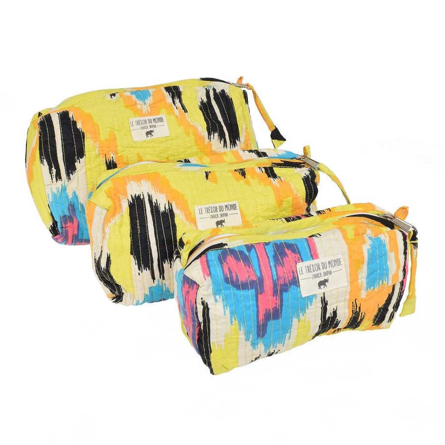 Bags Le Trésor Du Monde | Ikat Medium Necessaire Yellow