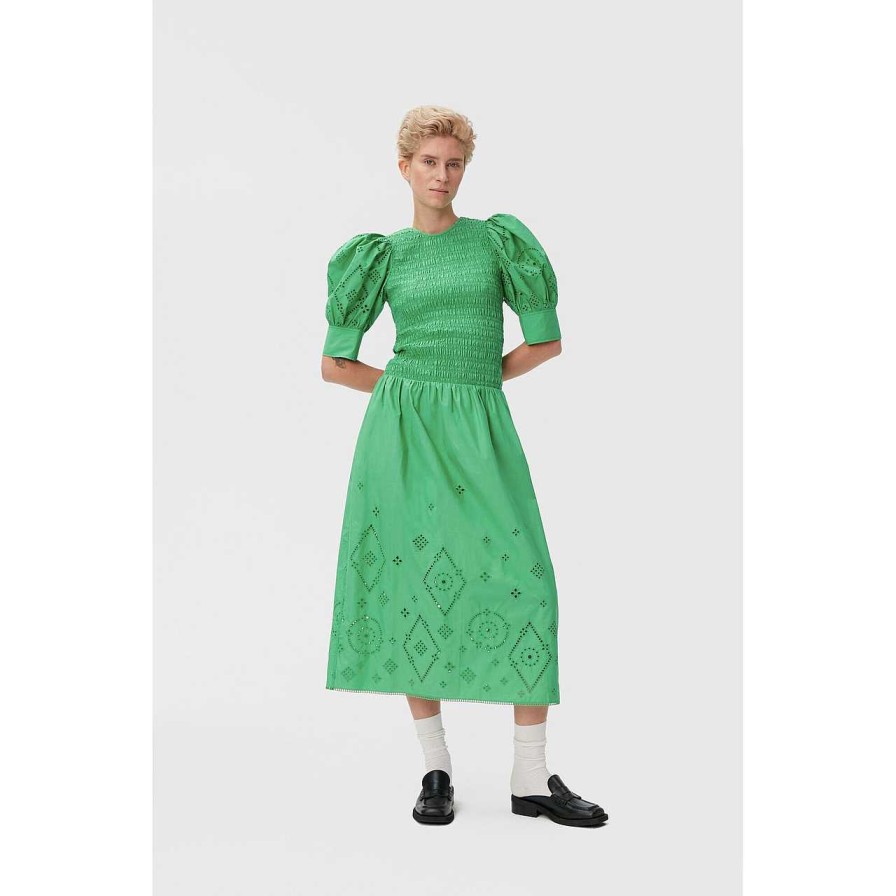 Clothing Ganni | Smock Dress Kelly Green