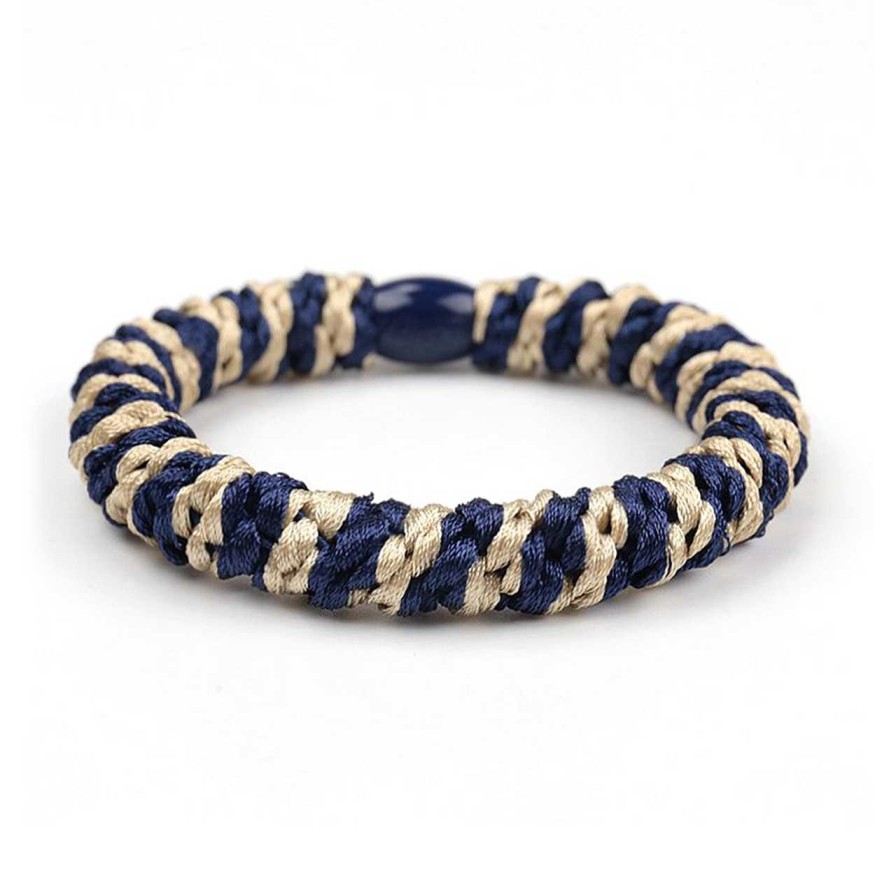 Accessories Voila | Hair Tie Multi Navy Beige