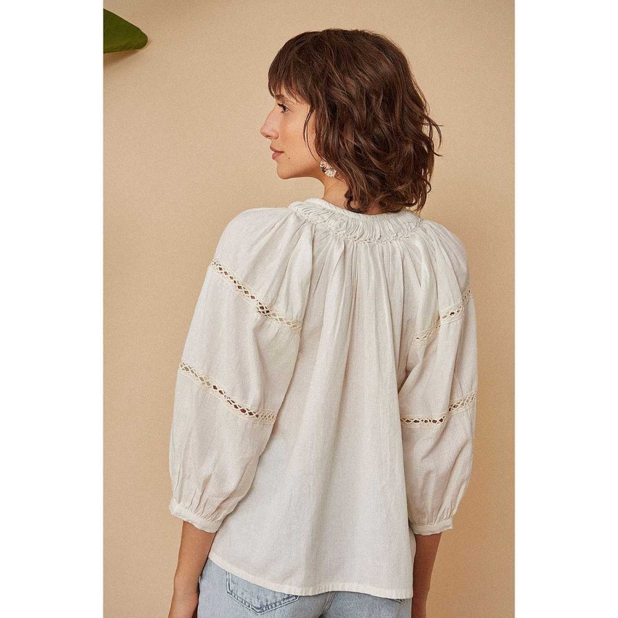 Clothing Des Petits Hauts | Renissa Blouse Ecru