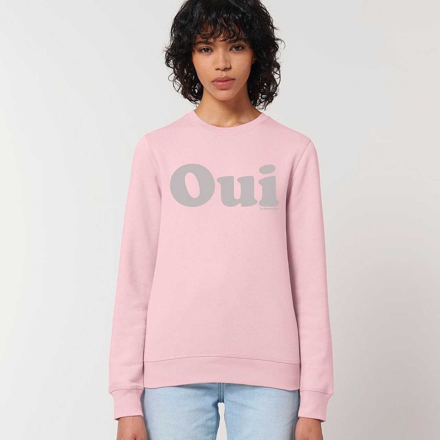 Clothing La Garçonne Vetements | Oui Sweater Cotton Pink