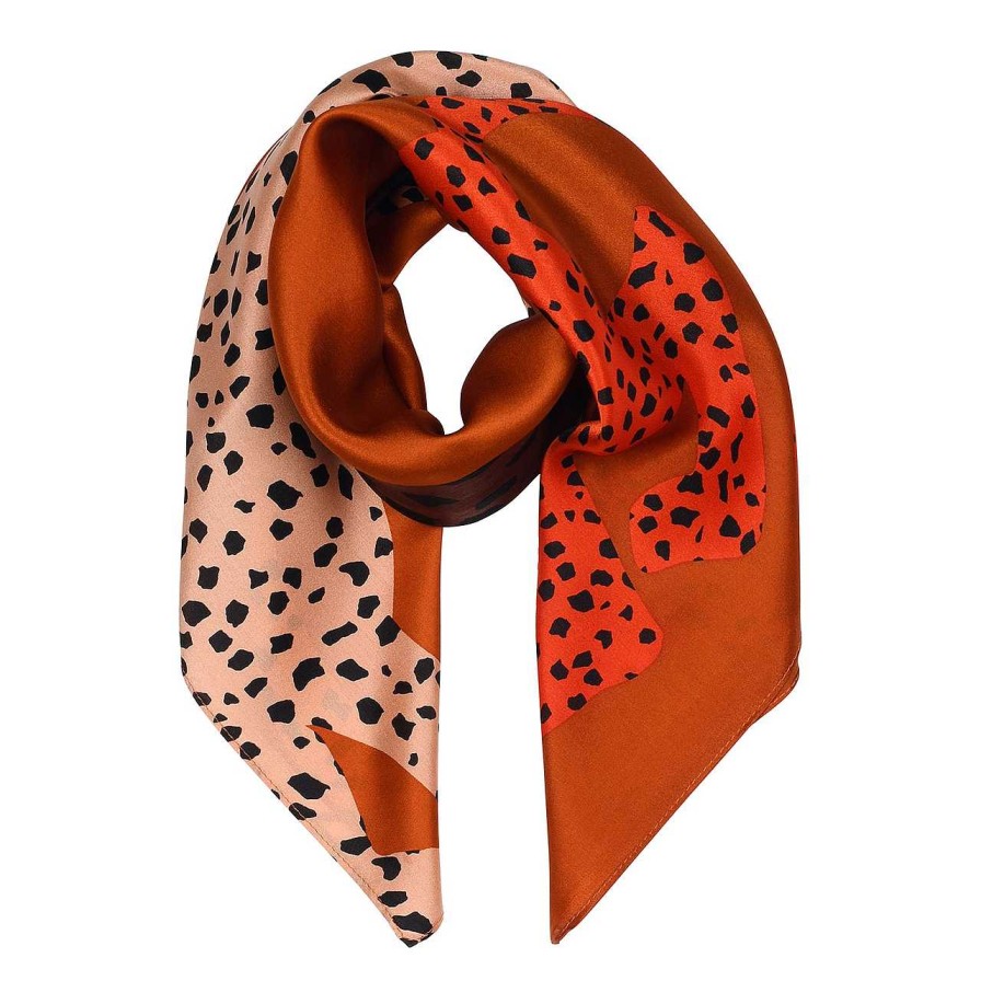 Accessories Sneaky Fox | Gemma Silk Foulard Barn Red