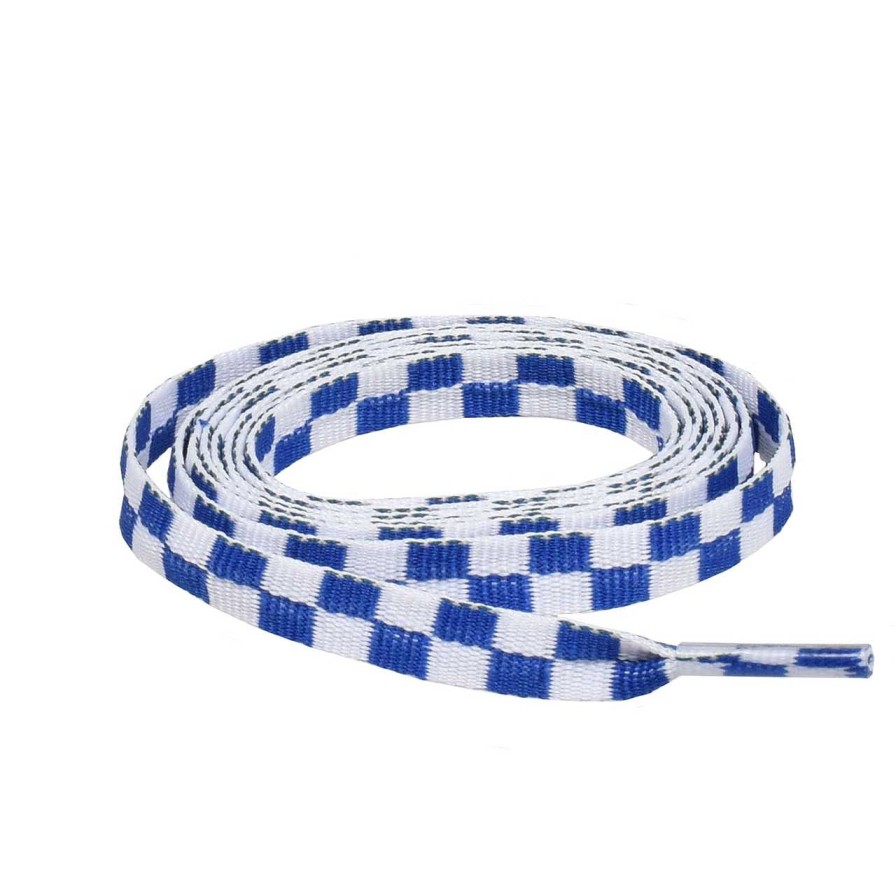 Accessories Voila | Shoelace Checkered Blue / White